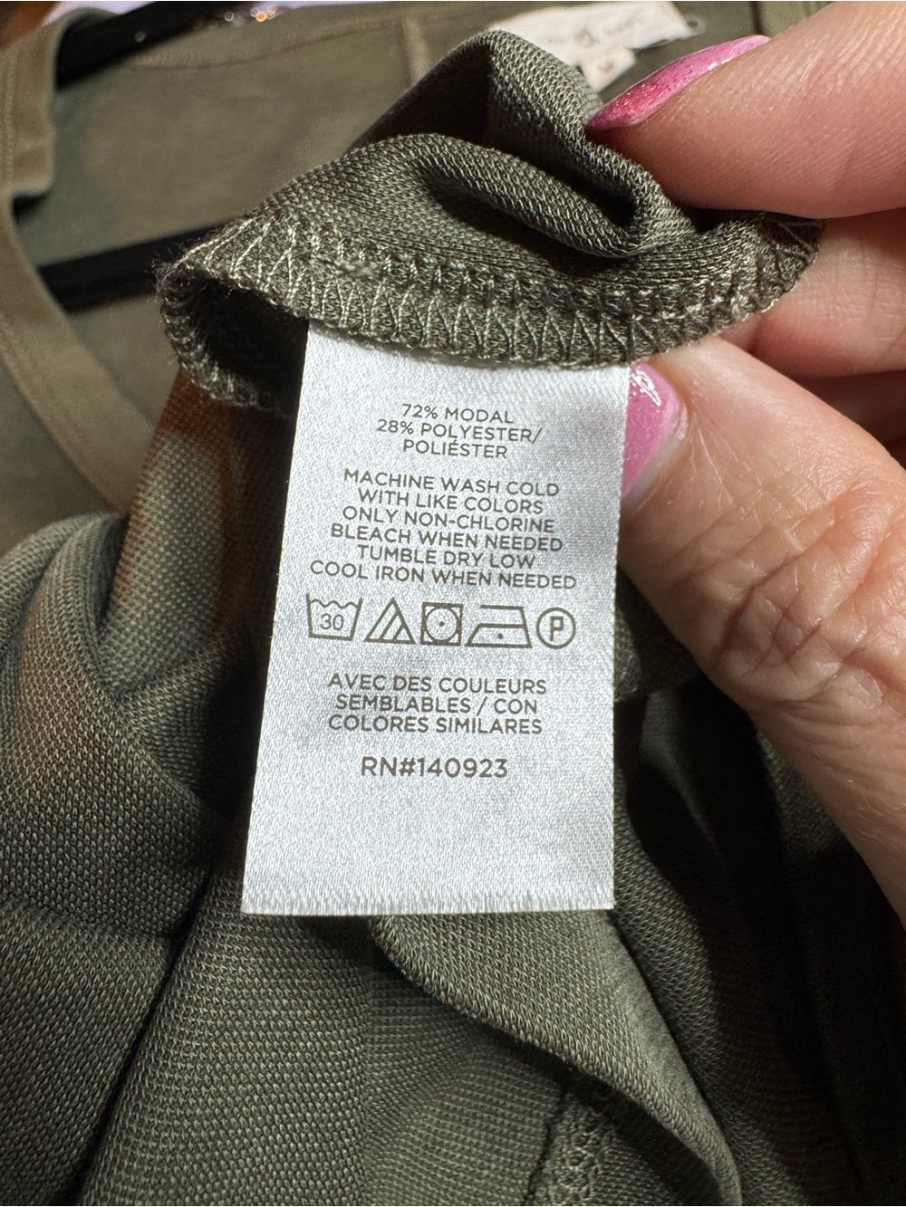 Lou & Grey Olive Green Scoop Pocket Tank - Picture 5 of 6